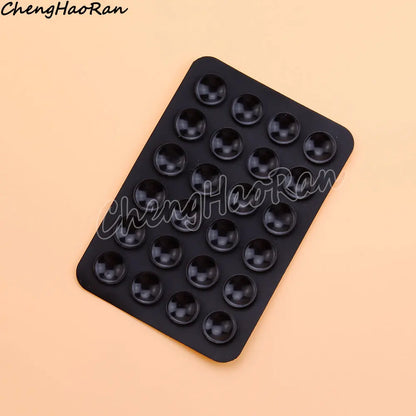 2 Pcs Double-Sided Silicone Suction Cups Back Sticker Suction Cup Mobile Phone Bracket Non-Slip Bracket Fixed Pad Accessories