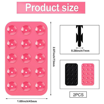 Suction Cup Wall Stand Mat Multifunctional Silicone Anti-Slip Double-Sided Holder Mount Case Phone Sucker Pad Square New