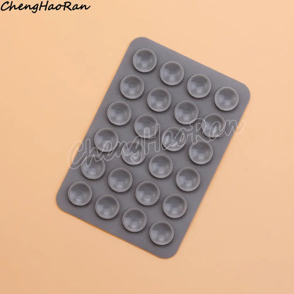 2 Pcs Double-Sided Silicone Suction Cups Back Sticker Suction Cup Mobile Phone Bracket Non-Slip Bracket Fixed Pad Accessories