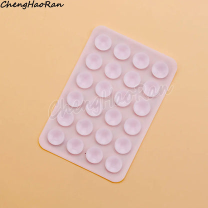 2 Pcs Double-Sided Silicone Suction Cups Back Sticker Suction Cup Mobile Phone Bracket Non-Slip Bracket Fixed Pad Accessories