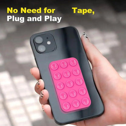 Suction Cup Wall Stand Mat Multifunctional Silicone Anti-Slip Double-Sided Holder Mount Case Phone Sucker Pad Square New