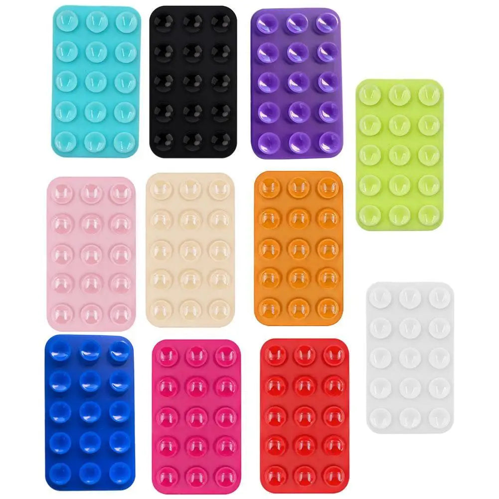 Suction Cup Wall Stand Mat Multifunctional Silicone Anti-Slip Double-Sided Holder Mount Case Phone Sucker Pad Square New